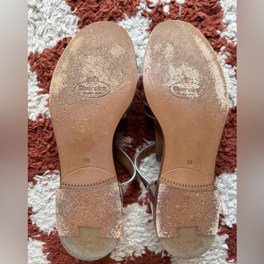 Church's Metallic Silver Kelsey Women's Sandals 39 - Picture 5 of 6